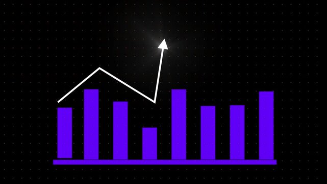 Business growth graph concept in allusive graph chart showing marketing sales profit increasing to future target . finance, cg, chart, company, concept, corporate, 