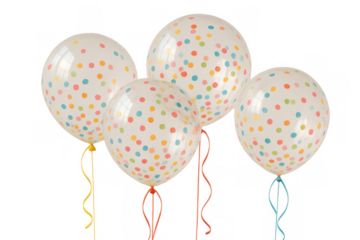 Polka dot balloons creating festive mood for celebrating birthdays, anniversaries, and special events with joy