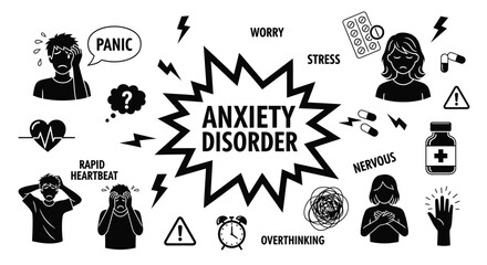 Understanding anxiety disorder symptoms and treatment options now vector