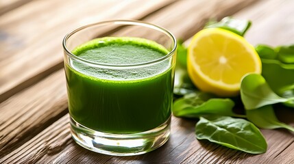 Fototapeta premium Refreshing green juice recipe kitchen beverage natural ingredients close-up healthy lifestyle