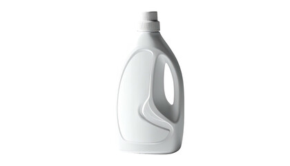 White plastic jug with a handle isolated on black