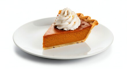 ThanksGiving Day Indulge in a Slice of Autumn Joy: Delicious Pumpkin Pie with Whipped Cream, Perfect for Thanksgiving Celebrations and Cozy Fall Gatherings, a Taste of Home and Holiday Tradition