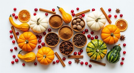 ThanksGiving Day Cozy autumn spices and vibrant pumpkins create a warm, inviting feeling, perfect for seasonal promotions and fall-themed recipes, evoking a sense of harvest abundance and joyful gathe