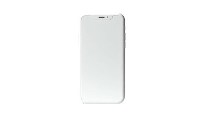 White blank modern smartphone isolated on a black background