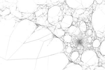 Abstract fractal art with circles and lines