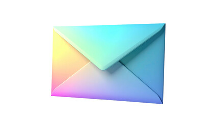 Gradient envelope icon. Black backdrop enhances glowing colors