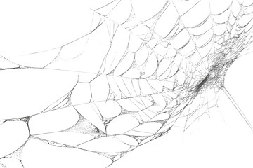 Spiderweb with intricate patterns in closeup view
