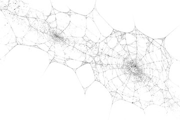 Intricate network of interconnected nodes
