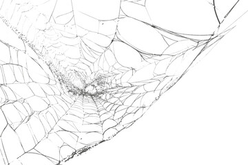 Spiderweb with intricate patterns in closeup view