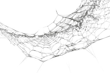 Spiderweb with intricate patterns, creating a delicate design