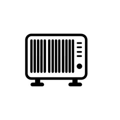 Electric Portable Heater Vector Illustration