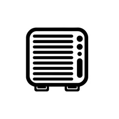 Portable Electric Heater Vector Illustration