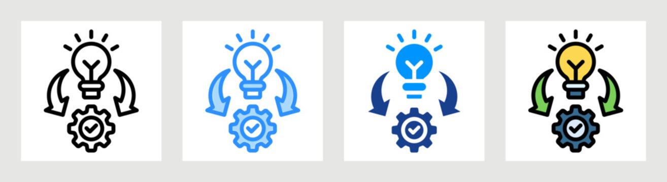 Implementation Icon Collection Set Multiple Style