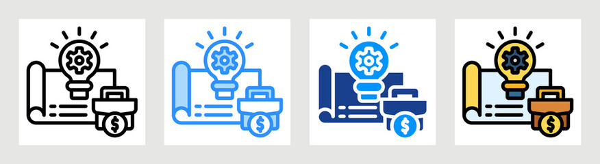 Business Prototype Icon Collection Set Multiple Style