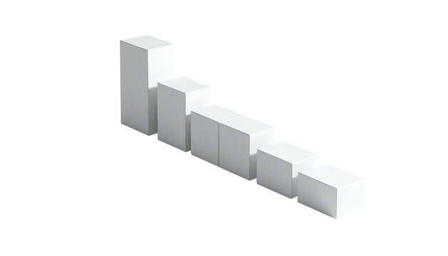 White block formation descends diagonally over a black background