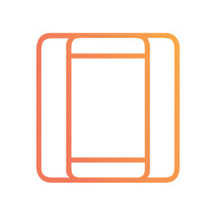 a flat gradient outline icon of a slider for web and graphic design.