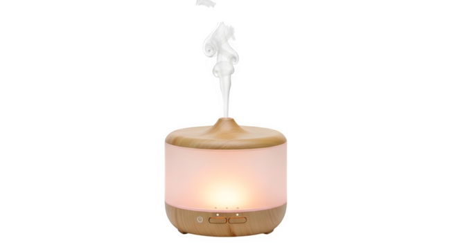 Aroma diffuser with essential oils, creating a relaxing and fragrant atmosphere perfect for aromatherapy, wellness, and home decor concepts