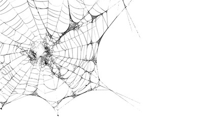 Spider web with a spider, a spooky halloween theme