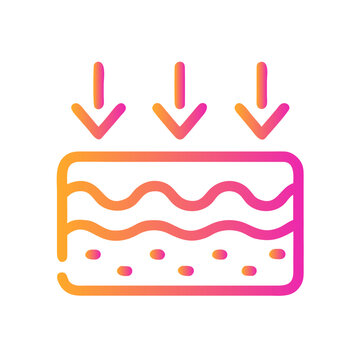 a flat gradient outline icon of skin absorption for web and graphic design.