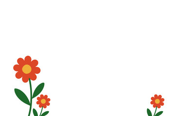 Charming Orange Daisy Flowers Vector Illustration for Floral Backgrounds and Greeting Cards