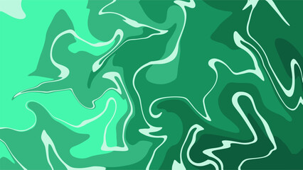 Green Fluid Art Wallpaper, Psychedelic Color Swirl Pattern.