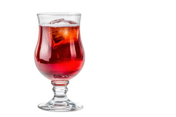 Refreshing Red Cocktail in Elegant Tulip Glass