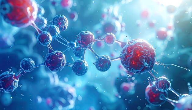 Molecular Structures in a Deep Blue Environment: A Scientific Visualization