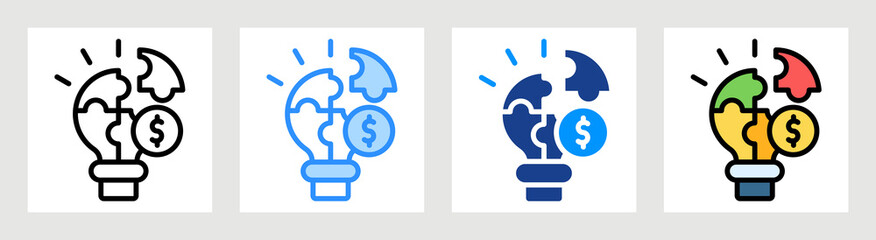 Business Solution Icon Collection Set Multiple Style