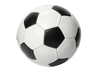 Fu&szlig;ball isoliert auf wei&szlig;em Hintergrund, Freisteller, Sportball, transparent