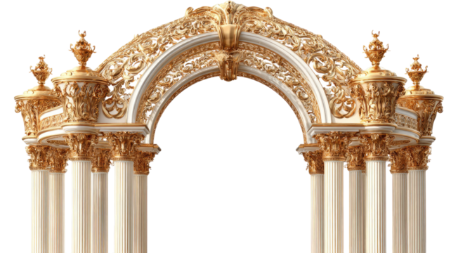 Ancient Greek marble columns and stone pillars of a classical building architecture