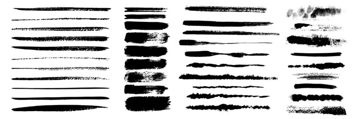 Beautiful Brush vector collection. Grunge Elements - Brush strokes, ink paint brush, grunge lines.