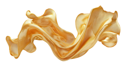 Abstract background of gold liquid silk wave motion design with colored light curve and blue flow