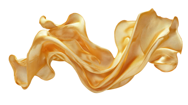 Abstract background of gold liquid silk wave motion design with colored light curve and blue flow