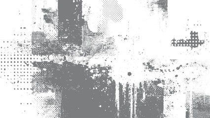 Abstract grunge black and white distressed texture background for vintage design and decoration. Monochrome abstract texture with irregular graphic elements for creative background design. 