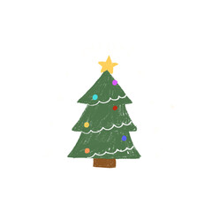 Christmas tree illustrations for easy decorating anythings. Christmas Day Happy new year.	