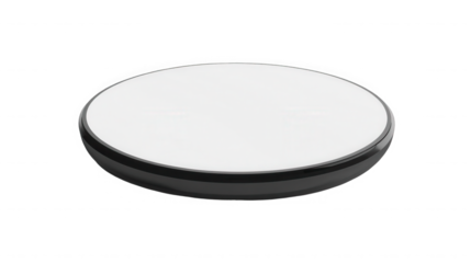 Wireless charger isolated on transparent background for smartphone or other gadget