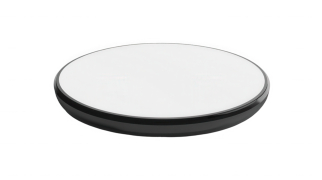 Wireless charger isolated on transparent background for smartphone or other gadget