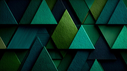 Abstract Green Triangle Pattern Textured Background Modern Geometric Design