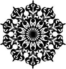 Ornamental Black Mandala Design