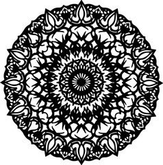 Ornamental Black Mandala Design