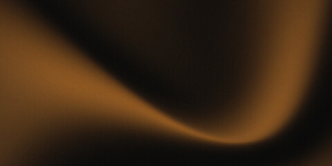 Elegant abstract black and brown color gradient smooth background with noise texture