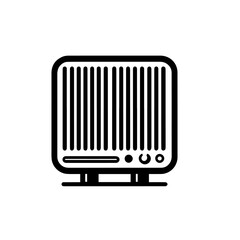 Modern Portable Room Heater Vector Illustration
