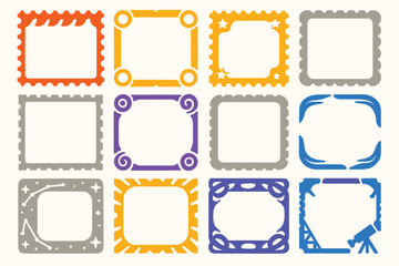 Space-Themed Decorative Frame Icons Collection