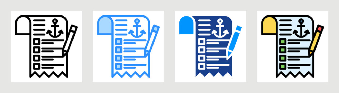 Bill Of Lading Icon Collection Set Multiple Style