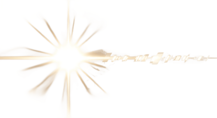 Abstract bright light burst with swirling fluid shapes and glowing energy stream on dark green.