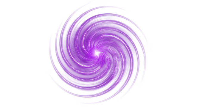 Vibrant Purple and White Swirling Light Vortex on Dark Green Background Abstract Digital Graphic