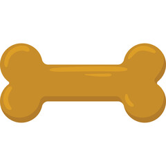 A brown dog bone treat isolated on a white background with a transparent background effect suggesting a dry biscuit snack for canine enjoyment