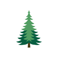 Obraz premium Stylized Evergreen Tree Illustration with Simple Design.