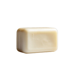 Single, ivory bar of soap; rounded edges; black background
