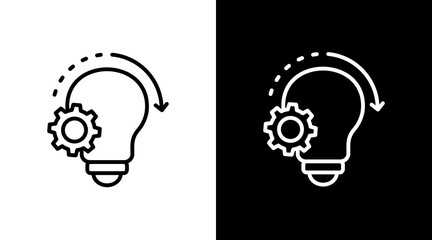 Innovation Progress  White Icon Set Design